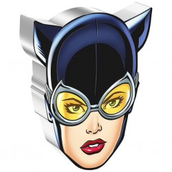 2022 DC Comics The Faces Of Gotham 3) CATWOMAN™ - Niue 2 dollars 1 oz silver coin
