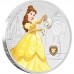 Niue 2 dollars 2018 Disney Princess - 2) Belle™ with gemstone - 1oz silver coin