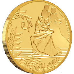2020 Disney Princess CINDERELLA 70th anniversary - Niue 25 dollars 1/4 oz silver coin