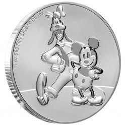 2021 Disney Bullion 14) MICKEY & GOOFY - Niue 2 dollars 1 oz silver coin