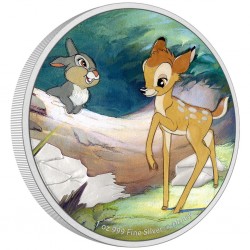 2022 Disney Bambi 1) Bambi and Thumper - Niue 2 dollars 1 oz silver coin