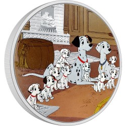 2022 Disney 101 Dalmatians 2) Family - Niue 2 dollars 1 oz silver coin