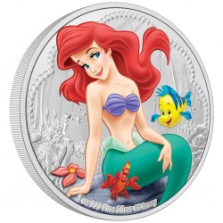 2022 Disney Princesses - The Little Mermaid ARIEL - Niue 2 dollars 1 oz silver coin