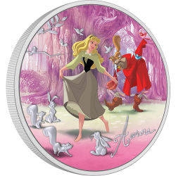2022 Disney Princess - AURORA - Niue 2 dollars 1 oz silver coin