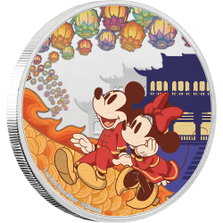 2020 Disney Year of the Mouse 4) HAPPINESS - Niue 2 dollars 1 oz silver coin