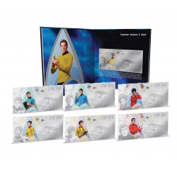 Niue 1 dollar 2018 Star Trek Coin Note 7-coin note collection™ - 5 gr silver foil with album complete set