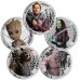 2017 Marvel GUARDIANS OF THE GALAXY 2- 5x Cook Islands 2 dollars  1/2 oz silver coin set