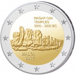 Malta 2 euro 2017 'Hagar Qim' UNC met Malteser muntteken