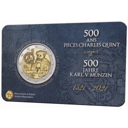 Belgie 2 euro 2021 Carolus BU coincard FR