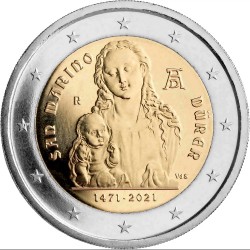 San Marino 2 euro 2021 Albrecht Durer BU coin in blister