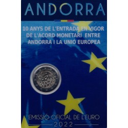 Andorra 2 euro 2022 EU Overeenkomst  BU coincard