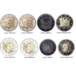 Luxemburg 2 euro 2023 set - 8 munten (IOC & Grondwet) verschillende munttekens