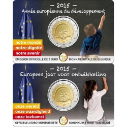 Belgie 2 euro 2015 Europees jaar van de Ontwikkeling coincard