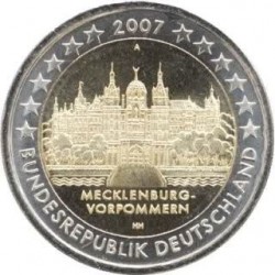 Duitsland 2 euro 2007 'Mecklenburg-Vorpommern - Kasteel van Schwerin' UNC