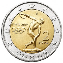 Griekenland 2 euro 2004 Olympische Spelen Athene UNC