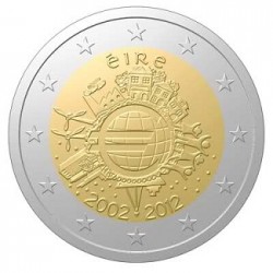 Ierland 2 euro 2012 'Tien jaar Euro' UNC