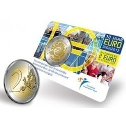 Nederland 2 euro comm 2012 'Tien Jaar Euro' BU in coincard