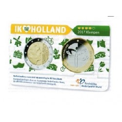 Nederland 2 euro 2017 'Holland Coin Fair 2017: Klompen' BU in coincard