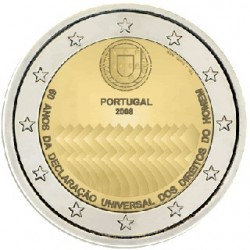 Portugal 2 euro comm 2008 'Rechten van de Mens' UNC