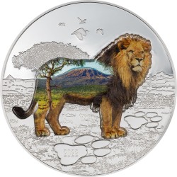 Mongolia 1000 Togrog 2022 - LION Into The Wild - 2 oz silver coin