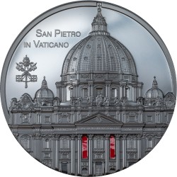 Palau 25 dollars 2022 - TIFFANY ART Metropolis SAN PIETRO Vatican City - 5 oz silver coin