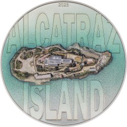 Cook Islands 20 dollars 2023 Famous Islands ALCATRAZ 3 oz silver coin