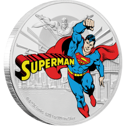 2020 Justice League 60 years 4) SUPERMAN™ - Niue 2 dollars 1 oz silver coin