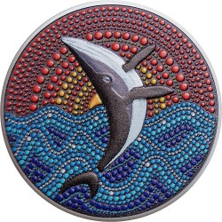 Palau 20 dollars 2021 - The Orca Whale - DOT art series - 3 oz silver coin 20$