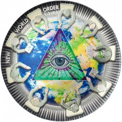 Palau 10 dollars 2021 - NEW WORLD ORDER Great Conspiracies - 2 oz silver coin 10$
