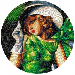 Palau 20 dollars 2021 - YOUNG GIRL IN GREEN Lempicka Great Micromosaic Passion - 3 oz silver coin 20$