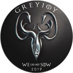 GAME OF THRONES - 4) Greyjoy: We Do Not Sow - USA 1 dollar 2019 1oz silver coin